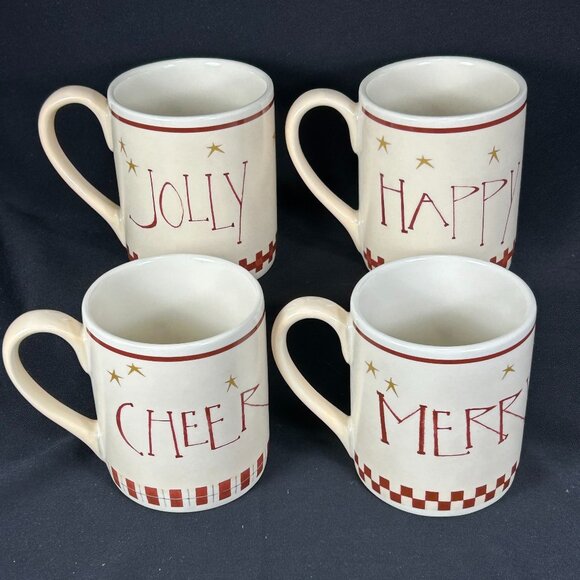 set of 4 colorful coffee mugs. WILLIRAYE STUDIO WW2434 - Picture 2 of 5